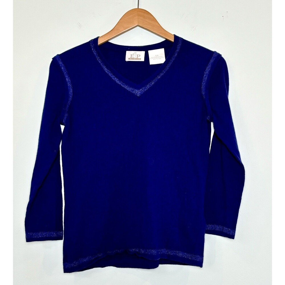 EP Pro Golf Navy Blue Cotton Blend Sweater Top Women  - Size S